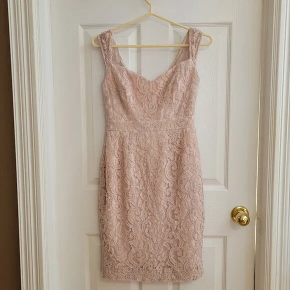 J.Crew Lace Sheath Cocktail Dress Pink – Size 4 - Picture 2 of 11